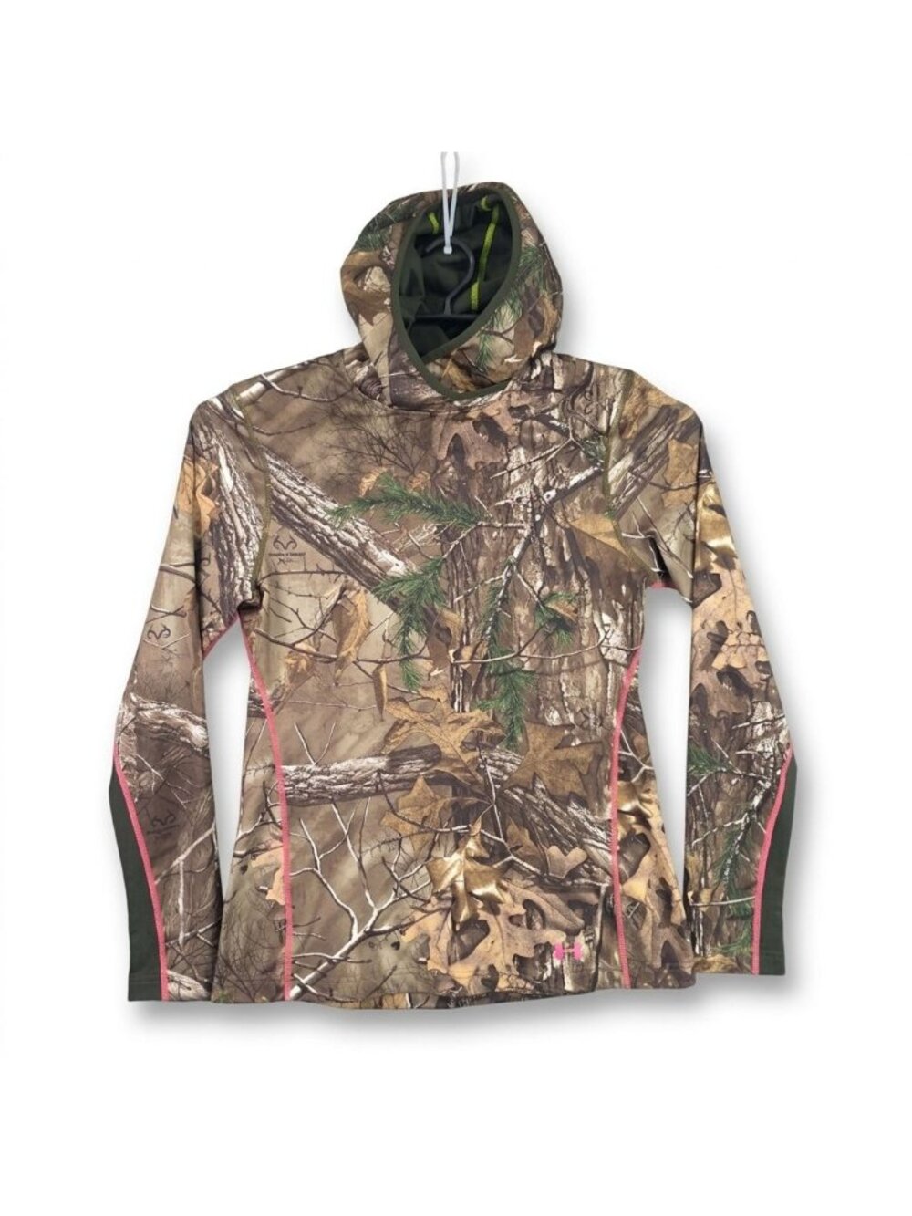 Women's Under Armour ColdGear Scent Control Realtree Camo Pullover Hoodie Size L